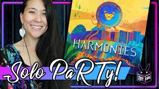 Harmonies ☀️ | Solo Board Game PaRTy!!! (Playthrough and Review/ Tutorial, yup!) 🎉
