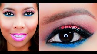 Blues and Corals Summer [ Full Face] Makeup Tutorial