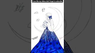 Girl dress design||#art #satisfying #painting #shorts #youtubeshorts #girldrawing #painting