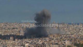 Explosion sends plume of smoke into the air in Beirut