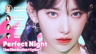LE SSERAFIM - Perfect Night (Line Distribution + Lyrics Karaoke) PATREON REQUESTED