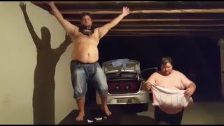 Fat Man Dancer Falls