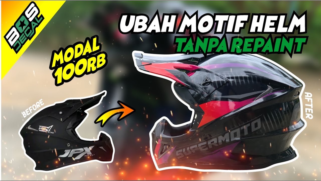 Proses Pemasangan Decal Sticker Helm JPX CROSS | Bosdecal Sticker