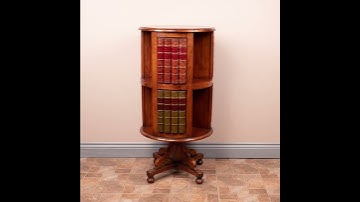 Oak Revolving Bookcase