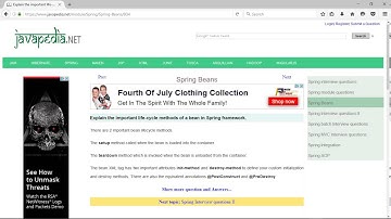 Explain the important life-cycle methods of a bean in Spring framework. | javapedia.net