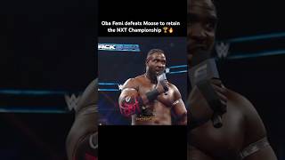 Oba Femi defeats Moose to retain the NXT Championship 🏆| #shortsfeed #ObaFemi #Moose #NXT #WWE