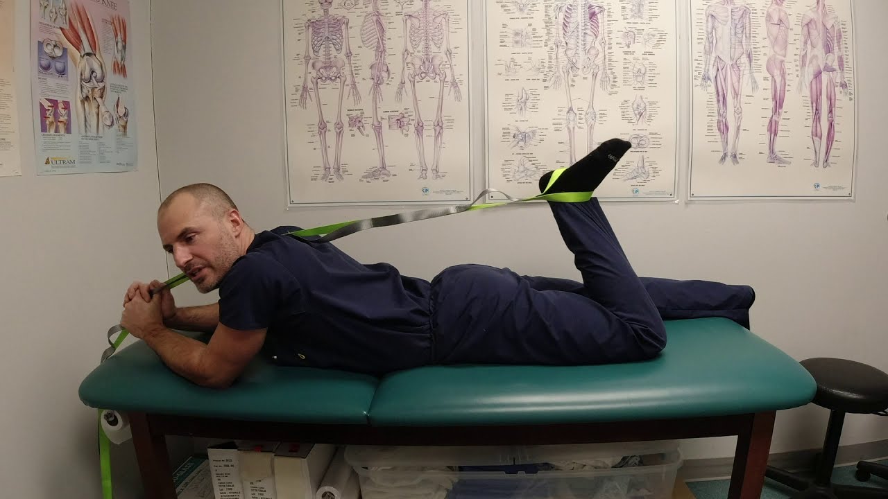 How to Rehabilitate your Knee Replacement using a Yoga Strap YouTube