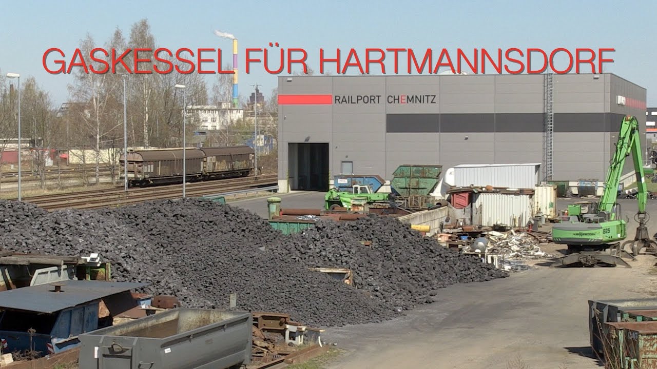 Moderne Güterzugübergabe - Gaskessel für Hartmannsdorf