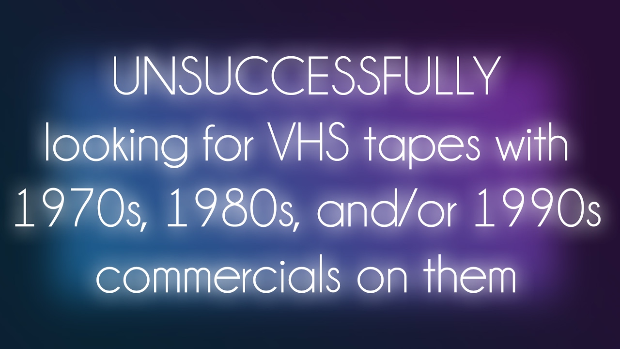 atheism plus Trying to find VHS tapes with old commercials