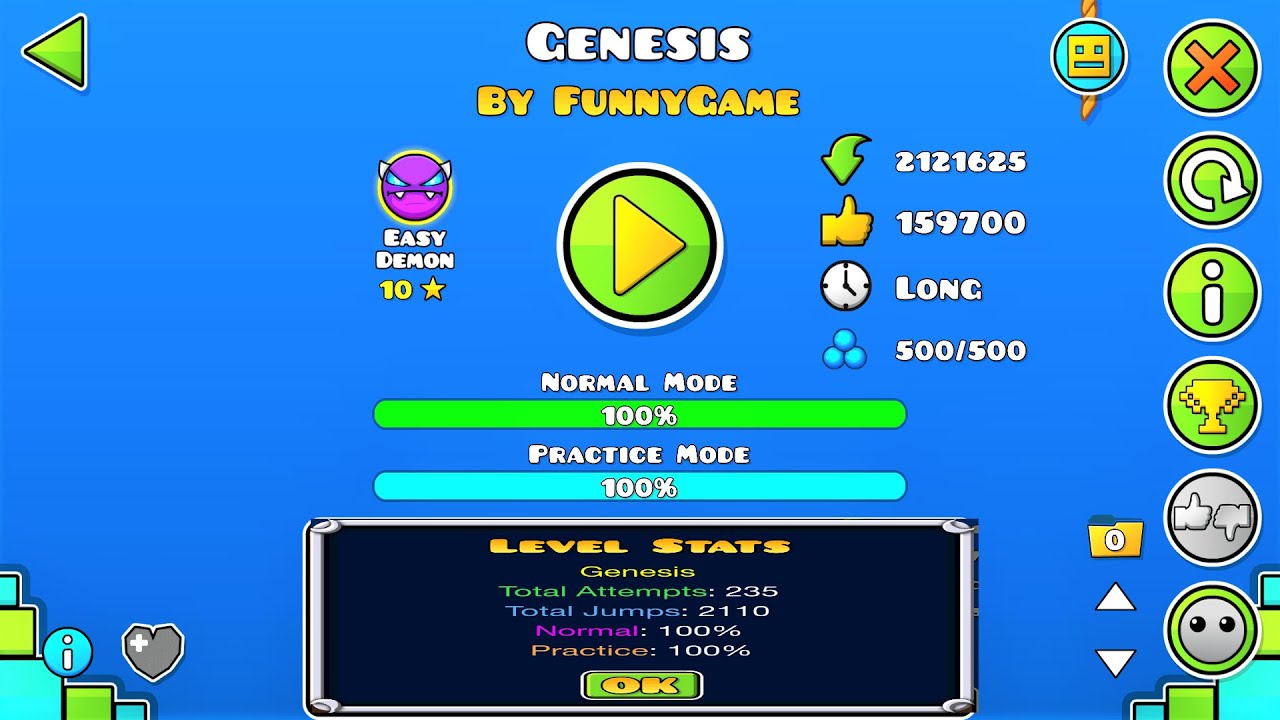 Genesis By FunnyGame Geometry Dash Demon Complete! - YouTube