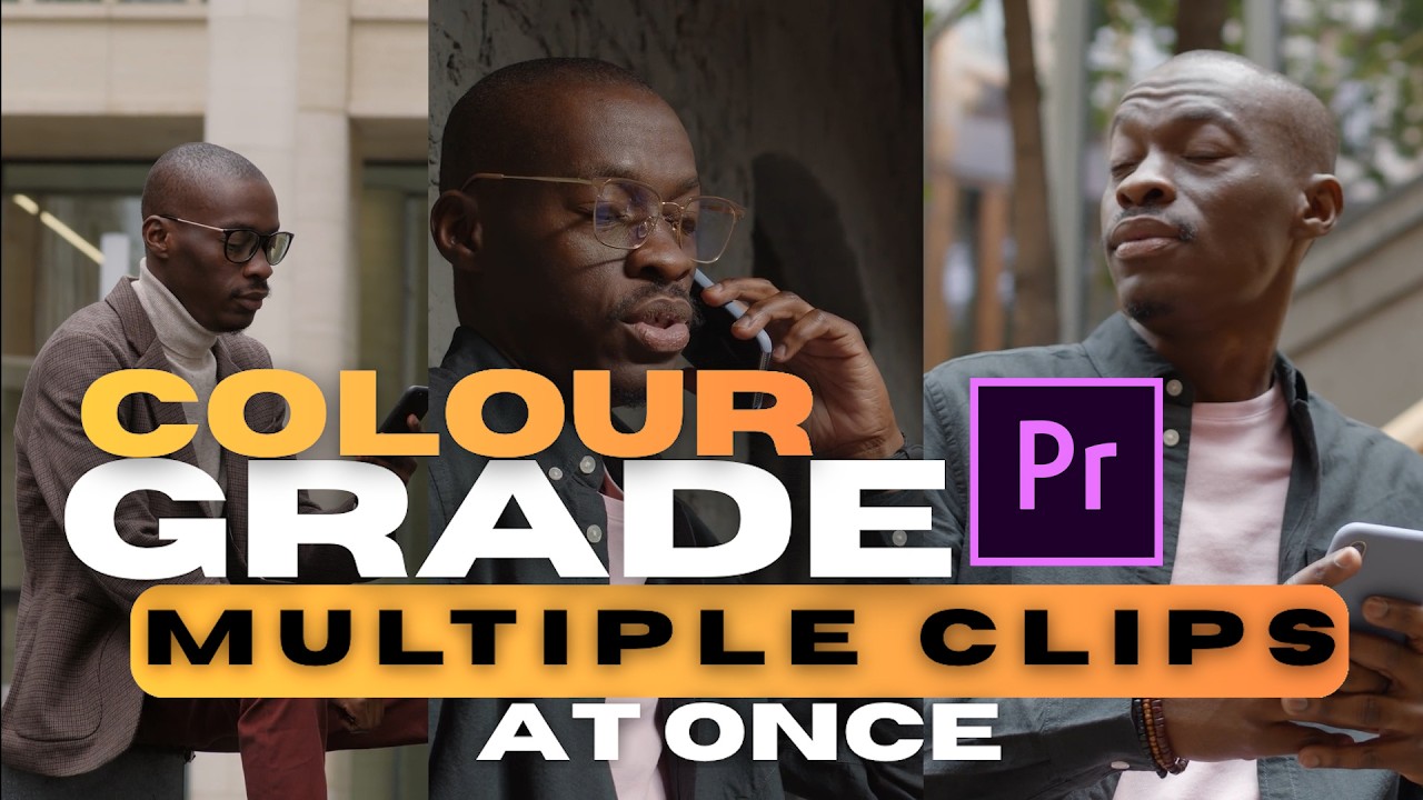 How to color grade multiple clips at once in premiere pro - YouTube