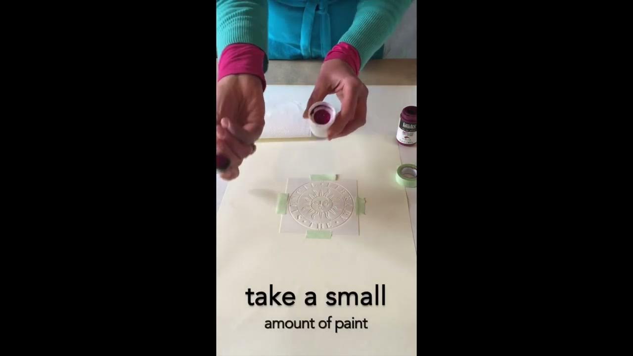 How to stencil with paint and stencil brush to avoid paint bleeding