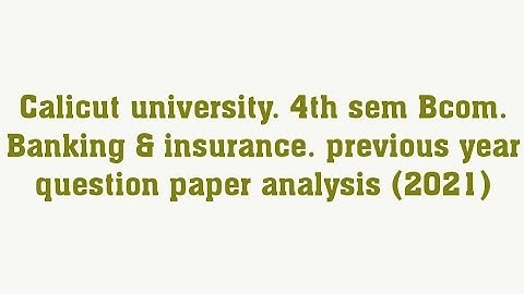 Banking and insurance, previous question 2021