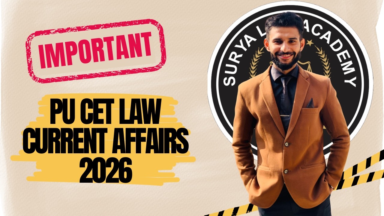 PUCET Law 2026 Current Affairs 🔥| High-Weight Topics Only