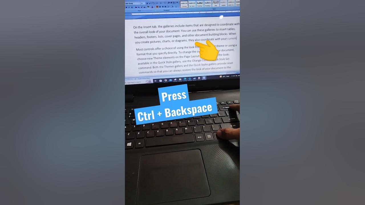 Magic Key Ctrl+ BACKSPACE for delete Word youtubeshorts tricks 