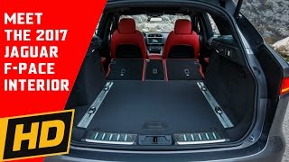 MEET THE 2017 F-PACE INTERIOR WITH JET AND RED TAURUS LEATHER
