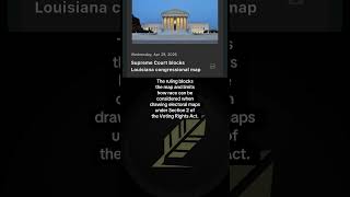 Supreme Court blocks Louisiana’s electoral map as unconstitutional gerrymandering. #news #usnews