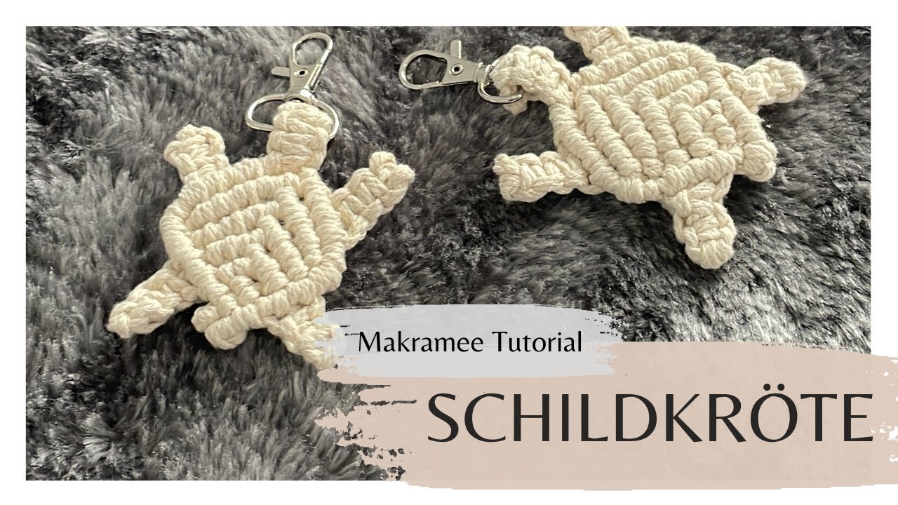 Anleitung Anleitung Kostenlos Deutsch Schildkröte Häkeln Makramee Schlüsselanhänger Schildkröte Aya knüpfen | Step by Step