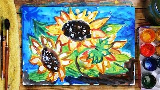 картинка: Как нарисовать ПОДСОЛНУХИ
