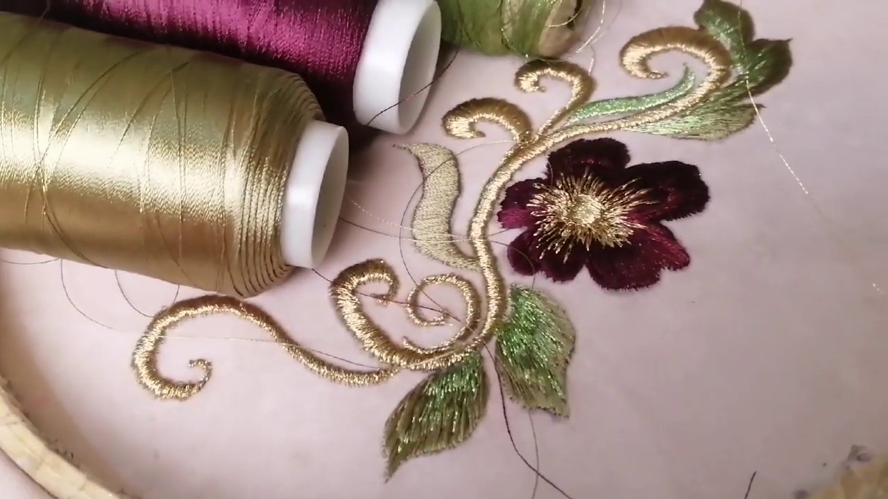 طريقة التطريز على توب مسليم غرزة الخطفة بعراض وجوج لوان مع مريم الرميلي tarz rbati