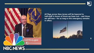 During his daily coronavirus news briefing, new jersey governor phil
murphy announced he will sign an executive order for all flags to be
lowered half-sta...