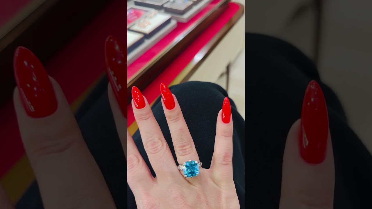 Белое золото+ топаз+бриллианты за 1500€