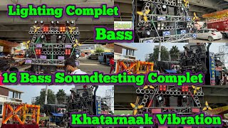 16 Bass Ki Khatarnaak Soundtesting with Complet Lighting  // Haridwar // Dj Tanwar Production #dj 