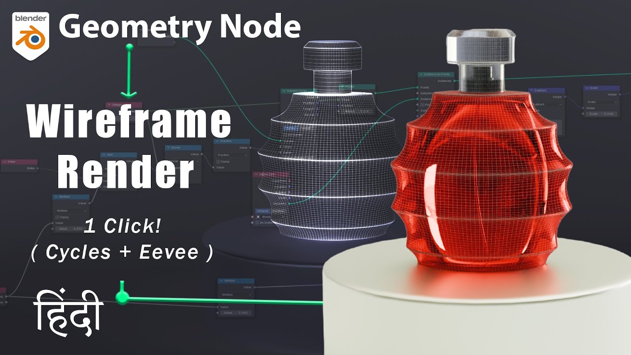 How to Render Wireframe in Blender with Geometry Nodes | Works in ...