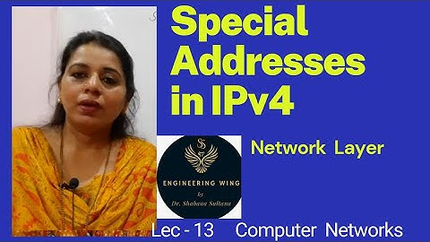 lec13-Special addresses in IPv4 |Computer Networks