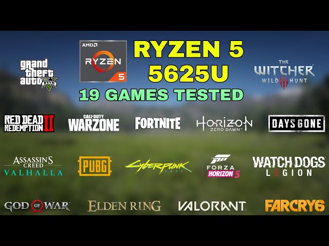 Ryzen 5 5625U Vega 7 - Test in 19 Games in 2022 - HP Pavilion 15