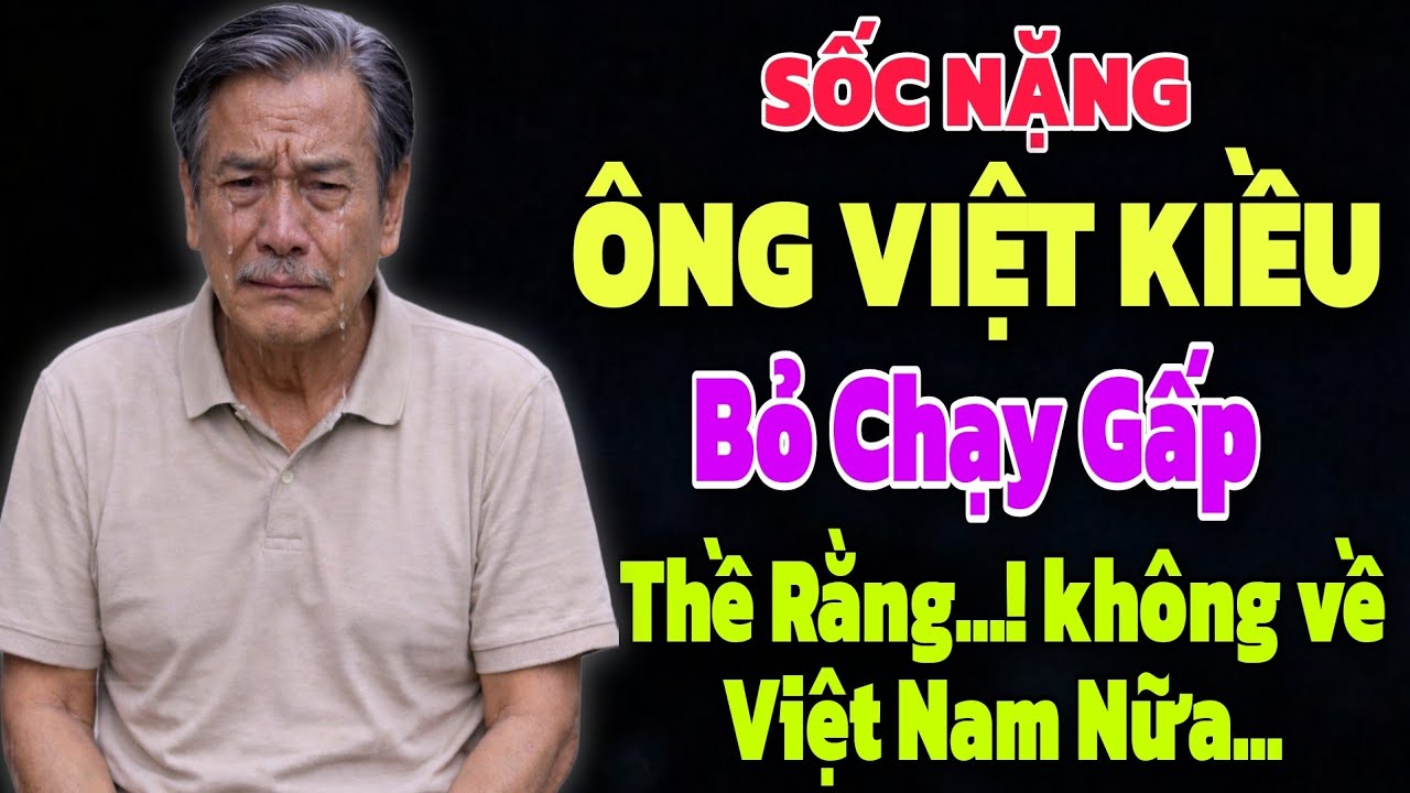 SỐC NẶNG - ÔNG VIỆT KIỀU VỘI VẢ BỎ CHẠY VỀ MỸ GẤP THỀ RẰNG KHÔNG BAO GIỜ VỀ VIỆT NAM NỮA VÌ SAO...