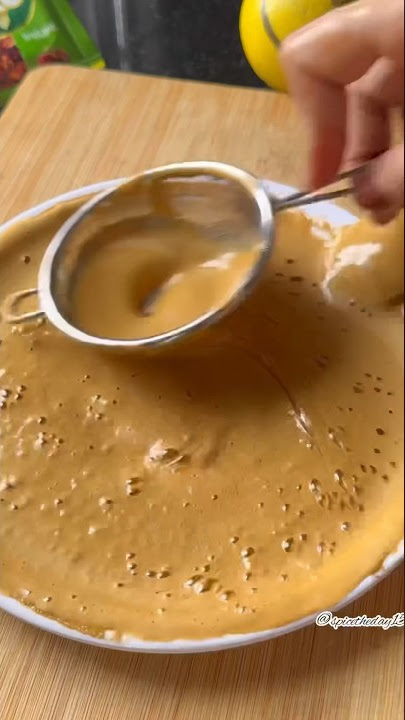Viral frothy cold coffee with a tea strainer 😋 #coldcoffee #coffeelover #coffee