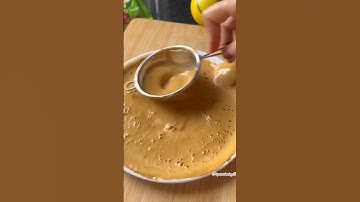 Viral frothy cold coffee with a tea strainer 😋 #coldcoffee #coffeelover #coffee