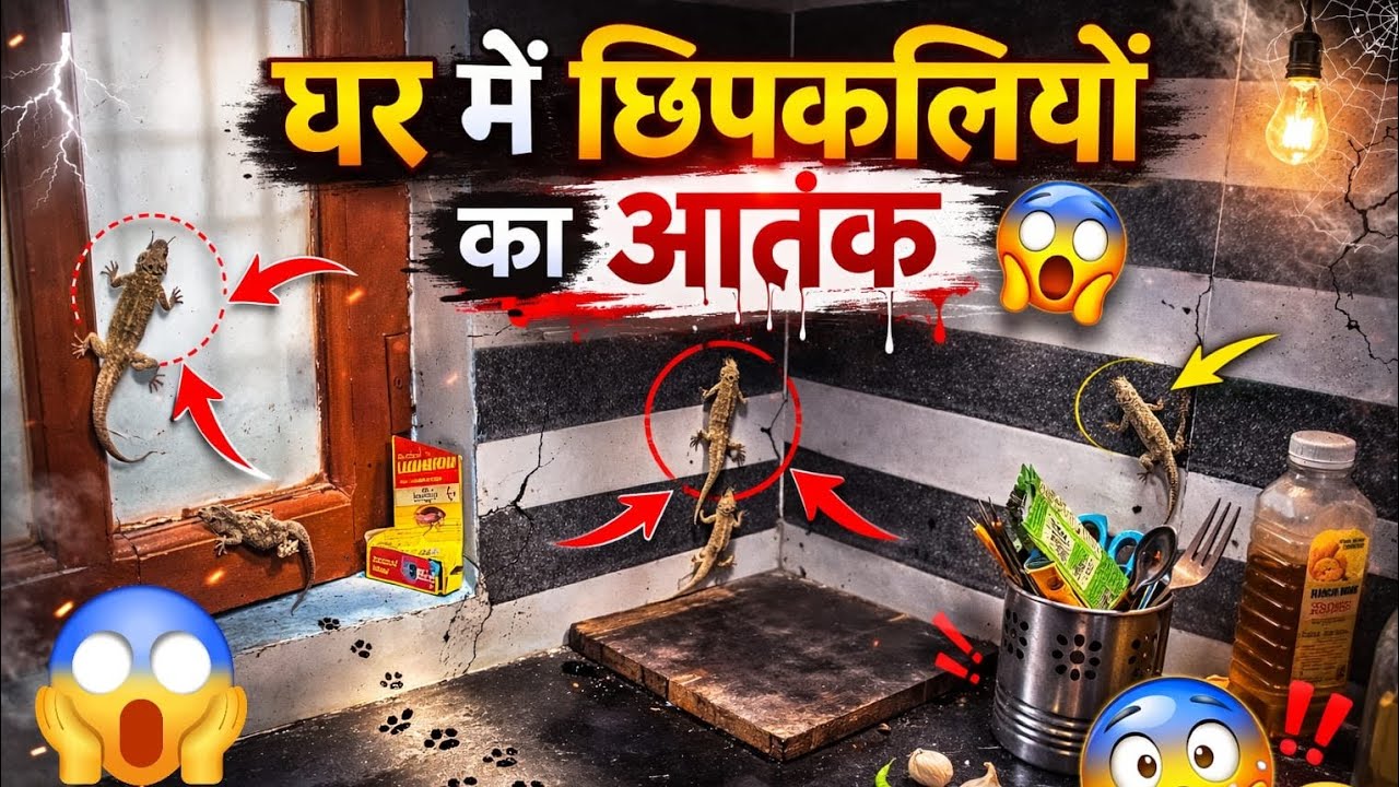 Ghar Mein Chipkaliyon Ka Aatank 😱🦎