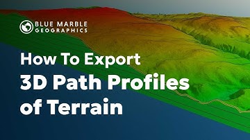 How to Export 3D Path Profiles of Terrain