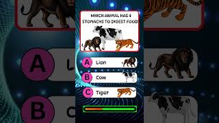Which animal has 4 stomachs #quiz #animals #trivia