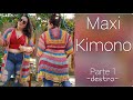 Maxi Kimono de Crochê - Parte 1 | Casaco de Rycah da Carlota Criativa