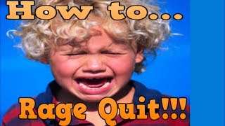 HOW TO RAGE QUIT : CALL OF DUTY GHOSTS INFECTED