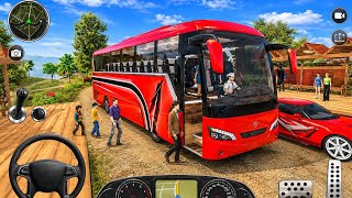 Driving Offroad Bus in Hill Dirt road village – Offroad Bus Simulator Game – Android Gameplay screenshot 5