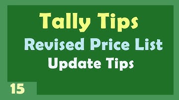 Revised Price List in Tally ERP 9 | How to update Price list by Manoj sir
