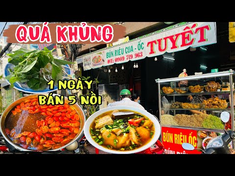 quán quá ngon New Quá khủng quán BÚN RIÊU CUA 30K Siêu Ngon 1 ngày bán 5 nồi đông nghẹt khách ở Sài Gòn I HiepVlog #35
