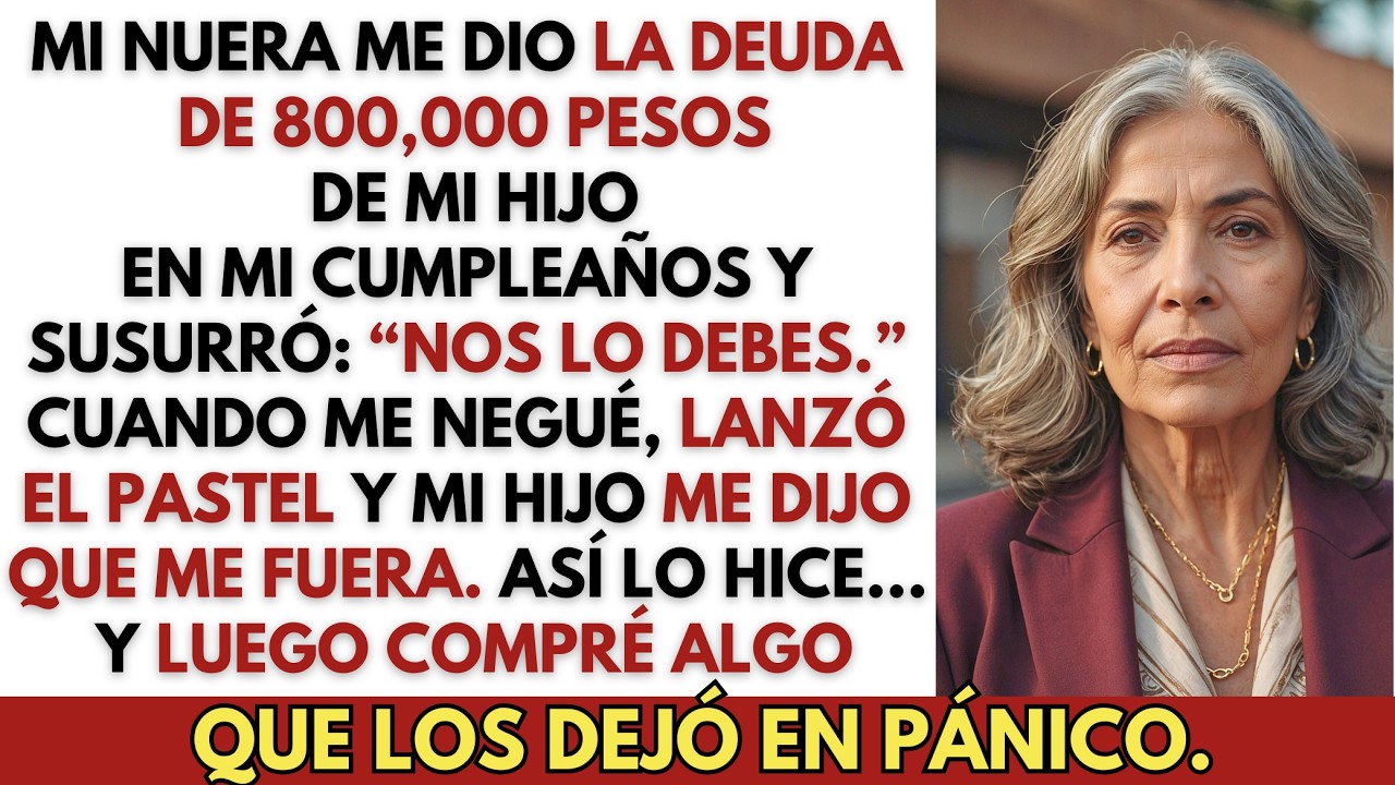En mi cumpleaños, mi nuera me dio la deuda de 800,000 pesos de mi hijo y quería que yo la pagara.