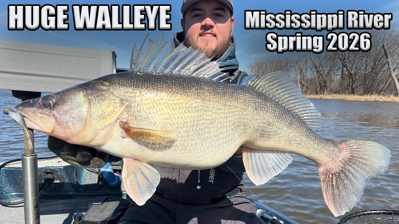 Mississippi River Spring Walleye Fishing | We Caught a GIANT - YouTube