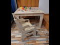 Mesa y silla para niños