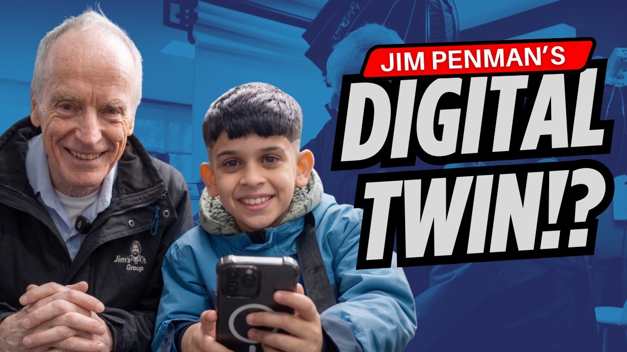 Jim Penman meets his youngest fan and his digital twin