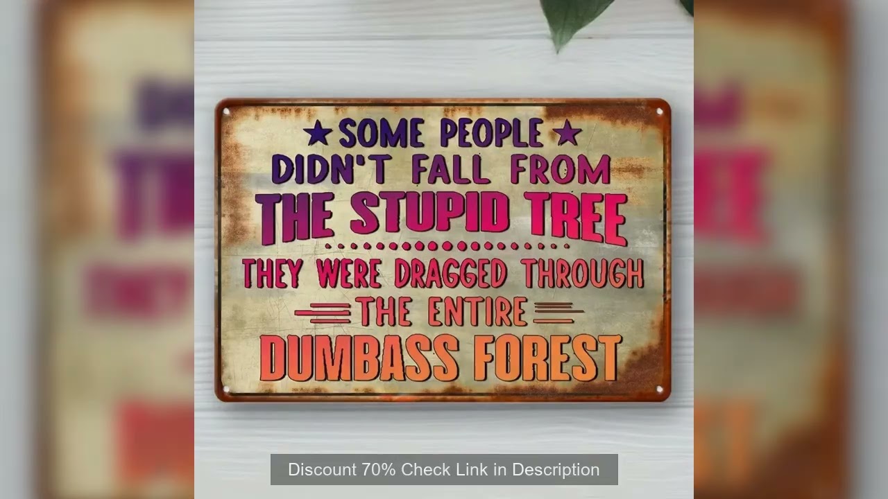 Nostalgic-Style Aluminum Decorative Sign & Plaque - Sarcastic Forest Humor Design, Wall Hanging Deco