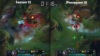Jungle Clearspeed in Season 12 vs Preseason 13
