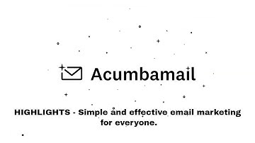 Watch New Acumbamail - Simple and effective email marketing for everyone