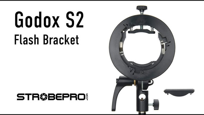 Godox Softbox Soft Light Modifier Box with Grid 24x24in / 60x60cm with S2  Type Flash Bracket Bowens Mount Holder for Studio Flash Speedlight