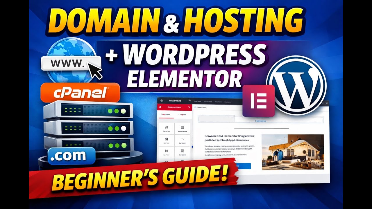 Complete Guide to Domain + Hosting cPanel Setup & WordPress Elementor ...